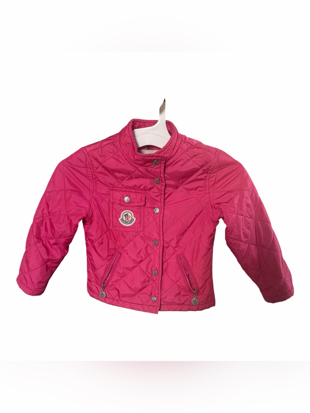 Moncler Hot Pink Quilted Puffer Jacket for Kids
